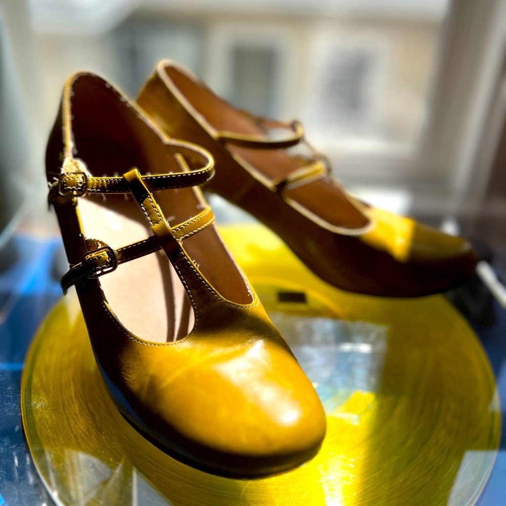 Chelsea Crew Mary Jane’s High-Heel Earth-Yellow